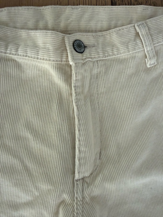 Brandy Melville Cream 100% Cotton Corduroy Flare Pants size Small - Picture 5 of 11